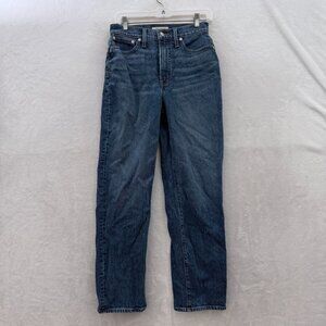 Madewell Jeans Womens 26x28 Blue The Perfect Vintage Straight Whisker Stretch